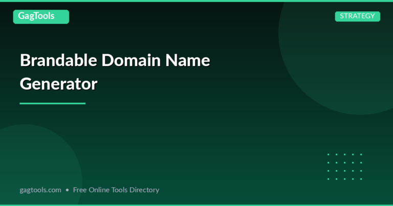 Brandable Domain Name Generator