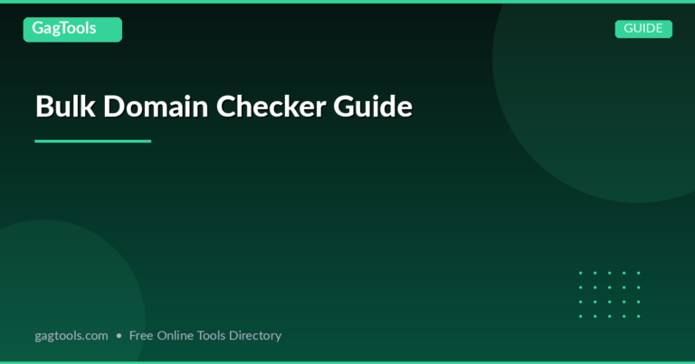 Bulk Domain Checker Guide