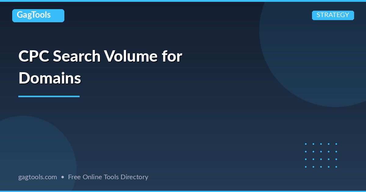 CPC Search Volume for Domains