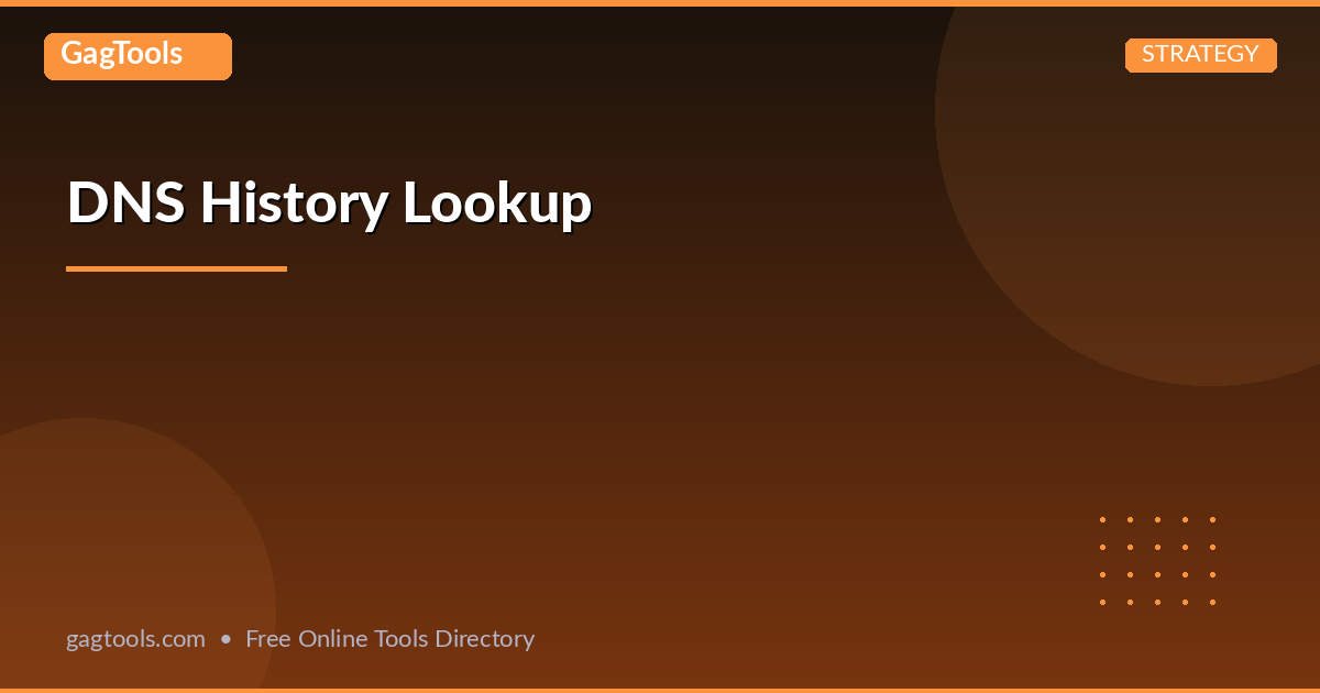 DNS History Lookup