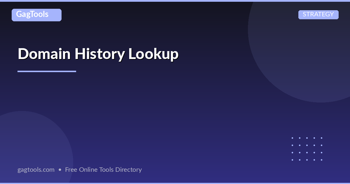 Domain History Lookup