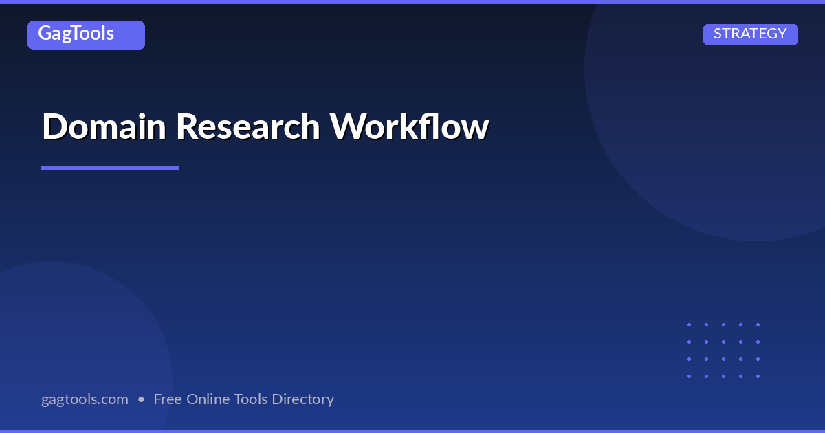 Domain Research Workflow