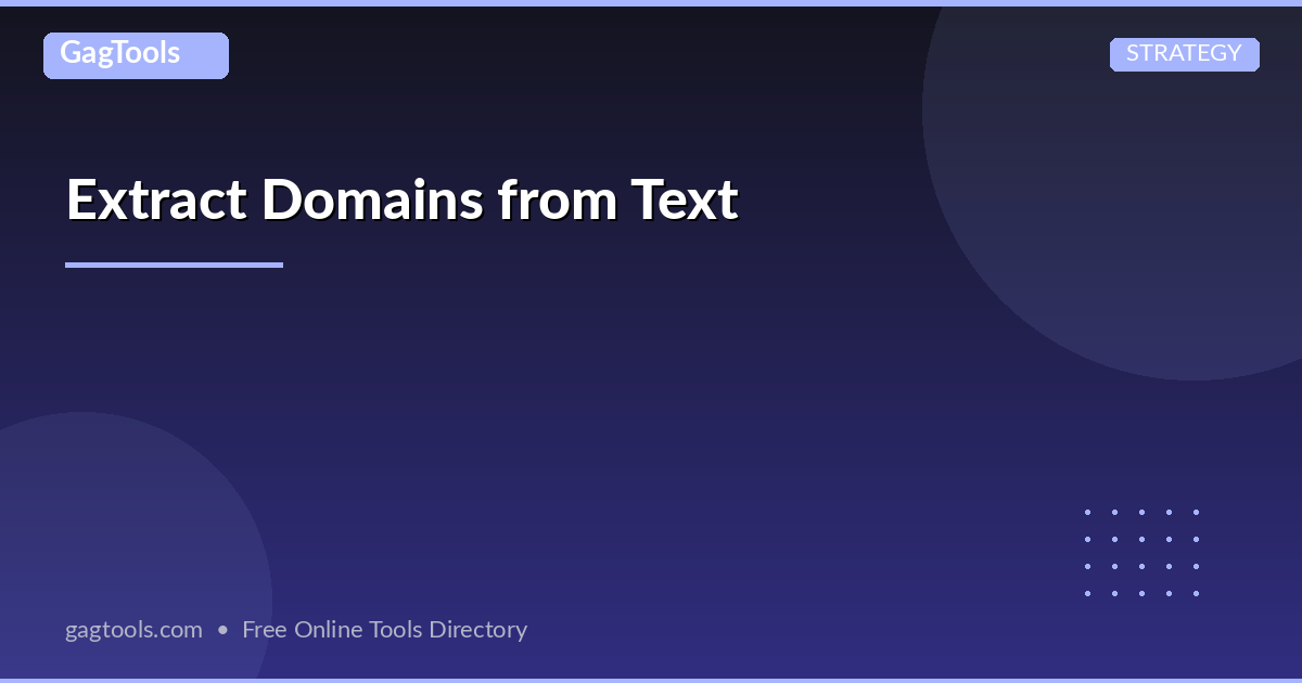 Extract Domains from Text