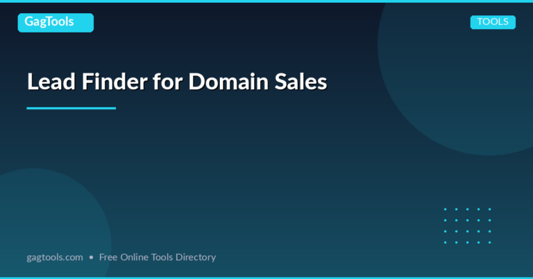 Lead Finder for Domain Sales