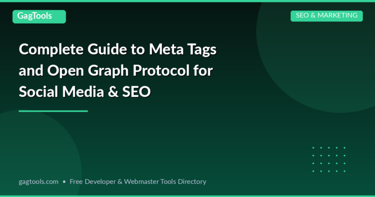 Complete Guide to Meta Tags and Open Graph Protocol for Social Media & SEO
