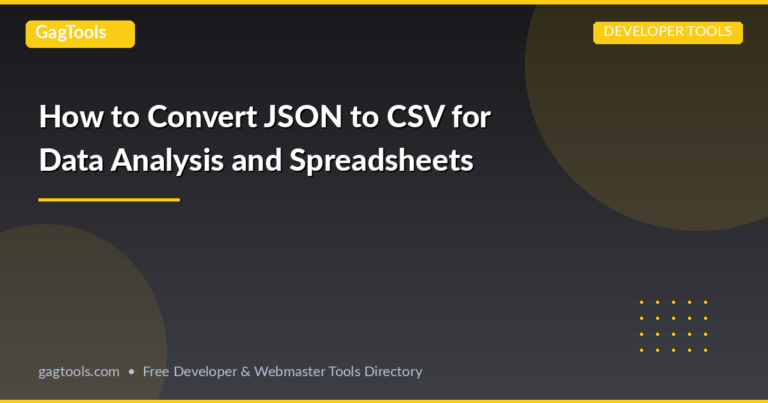 How to Convert JSON to CSV for Data Analysis and Spreadsheets